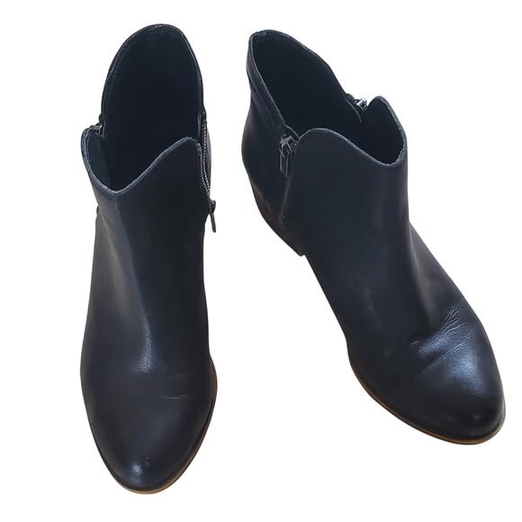 EUC Lucky Brand  black leather booties sz 9 - Picture 2 of 6
